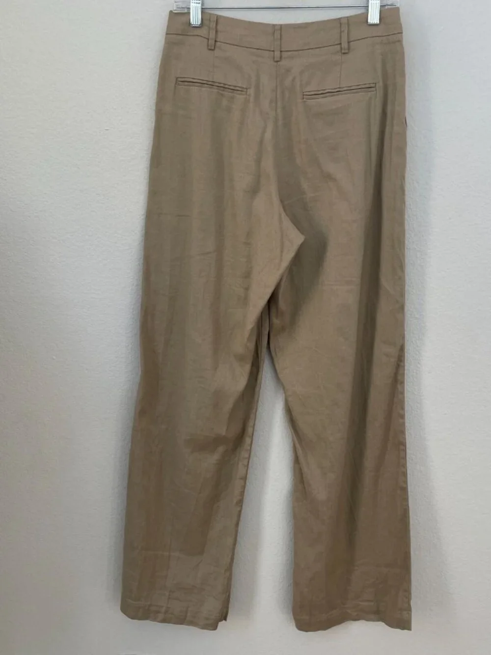 Rails Womens 6 Khaki Wide Leg Pants Marnie Drift Wood Linen Cotton Blend Pleated